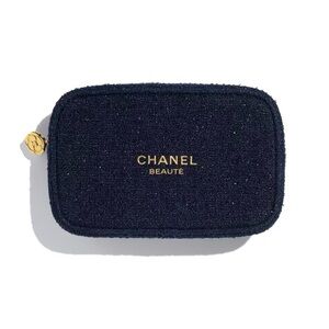 CHANEL Makeup Bag 2025 Holiday Navy Pouch Only Limited Edition! Authentic! NEW!